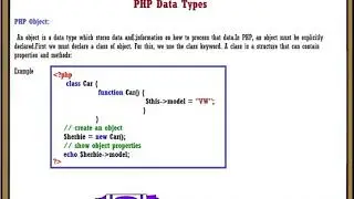 Data types Null | resource | object in php