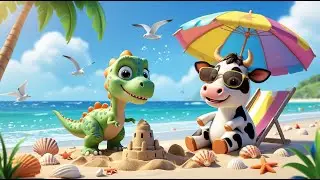 Cute Dinosaur and Cow Adventures 🦖🐄 | Fun Cartoon Stories for Kids | Learning & Fun ❤️