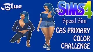 THE SIMS 4 CAS PRIMARY COLOR CHALLENGE( Blue )-Blancairis Yt