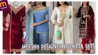 Meesho Designer Dupatta Set for Wedding/Reception @Meesho Sharara Suit|Designer Velvet Wedding Suits