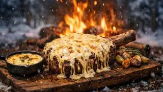 Cowboy Steak Feast 🔥 New Year Fire Cooking  Almazan Kitchen