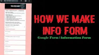 How we make Information Form | Step-by-Step Tutorial @CodeWithTanim