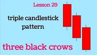 Lesson 29 three black crows candlestick pattern (free stock market analysis course)