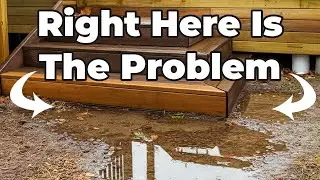 Stairway To Dryness - How To Stop Water Pooling Around Base of Your Deck Stairs