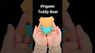 🐻  Origami Teddy Bear.How To Fold Easy Paper Bear. #origami #papercraft #bear
