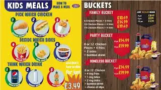 Design Restaurants screen menu Display 🇺🇸🇬🇧 || Menu Board || How to Make Food Menu & Menu Card