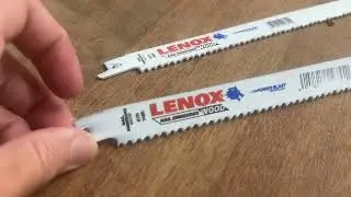 Up close view of LENOX Tools Wood Cutting Reciprocating Saw Blade with Power Blast Technology