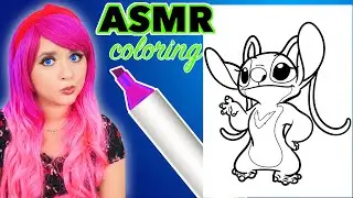 ASMR Coloring for Relaxation ✨ Angel Coloring | Calming ASMR Sounds & Whispering for Stress Relief