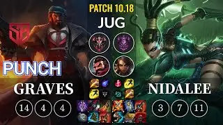 SB Punch Graves vs Nidalee Jungle - KR Patch 10.18