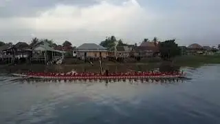 Perahu bidar sungai keramasan desa soak batok.