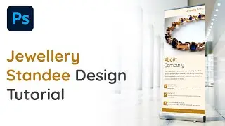 Jewellery Shop Standee Design Template | Photoshop Tutorial