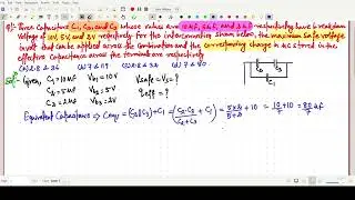Safe voltage and Charge calculation through Equivalent Capacitance: Gate 2013