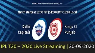 IPL T20 2020 Match Live Streaming - DC vs KXIP