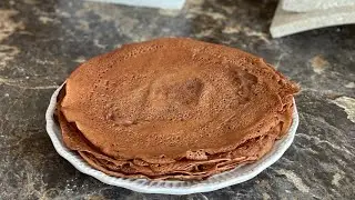 Шоколадные блины. Қазақша рецепт.
