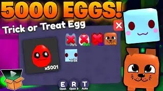 I Hatched 5000 Super RARE *TRICK OR TREAT* EGGS in Bubble Gum Clicker!