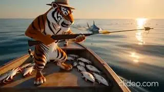 Jack & Noble&rsquo;s Unique Fishing 🦈😹 | Tiger & Cat Funny Beach Adventure