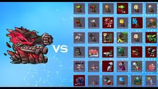 Max level Ultimate Gatling Turret vs 10 Flags| Plants vs Zombies Fusion