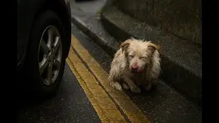Rescue dog collided with car in bad mental condition