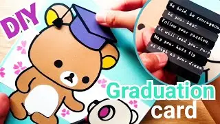 【卡若琳立體手作紙玩藝】Diy Graduation Card|拉拉熊畢業卡|