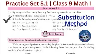 Practice Set 5.1 | L.5 Linear Equations in Two Variables | 9th Math I Std 9 Algebra