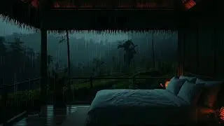 &ldquo;Cozy Open-Air Bedroom in a Tropical Tea Garden &bull; Heavy Rain for Deep Sleep&rdquo;