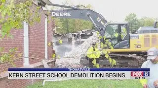 Kern Street School demolition begins in Kernersville