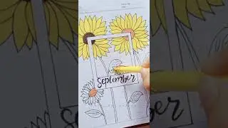 September Cover page| Monthly Cover Page| Journal ideas| colorful journal ideas|#shorts