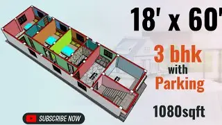 18x60 house plan || 18X60 house design || 18x60 house plan