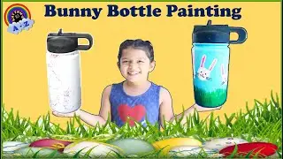 Easter arts and crafts ideas | Easter bunny bottle painting | Bottle painting designs tutorial