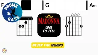Madonna - Live To Tell &bull; Bass & Drums | Scrolling Guitar Chords & Lyrics