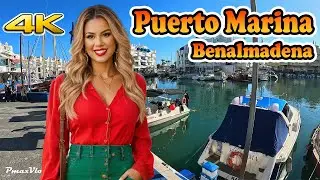 Benalmadena Spain Puerto Marina, A wonderful port, December 2023 Costa del Sol, Málaga [4K]