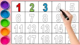 Numbers Tracing 1 to 20 ✍️🔢 | Learn Counting for Kids | Abc123 Magical Learning 🌈