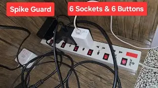 Extension Board 6 Sockets 6 Button Review | Jetron | Spike Guard Extension Board