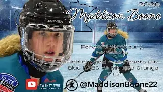 MADDISON BOONE | 2028 | MN Girls HS Elite League | MN Elite Blue vs MN Elite TTS | Goal Highlight