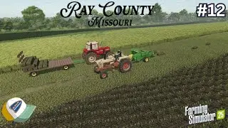 My small American farm-Tedding,windrowing and collecting small hay bales-FS25#12