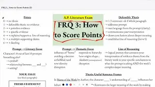 AP Lit  Exam: FRQ 3