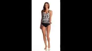 Jag African Palace Crisscross Back Tankini Top | SwimOutlet.com