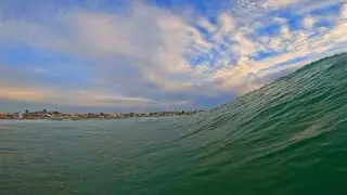 BODYBOARDING SHORT SUNSET SESSION (RAW POV)