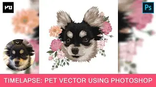 TIMELAPSE: Making Pet Vector Illustration Using Photoshop