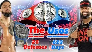 All The Usos Undisputed WWE Tag Team Championship Defenses (623 Days & 25 Defenses)