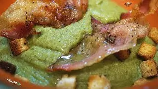 446 - Crema di broccoli e guanciale...veramente ecceziunale! (primo gustoso, facile e veloce)