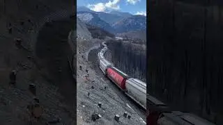 Massive Grain Train Thru Sharp Curves #shorts