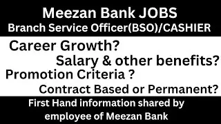 Meezan Bank Cashier/BSO Salary,Career Growth,Promotion Criteria ,Contract or Permanent#meezanbank