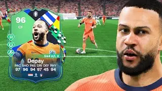 96 PATH TO GLORY MEMPHIS DEPAY PLAYER REVIEW | EA FC 24 ULTIMATE TEAM