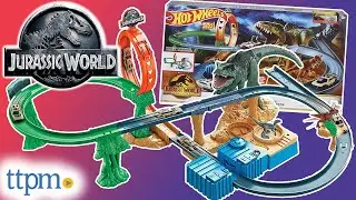 Обзор набора гоночных треков Hot Wheels Jurassic World Dominion Clash 'N Crash от Mattel!