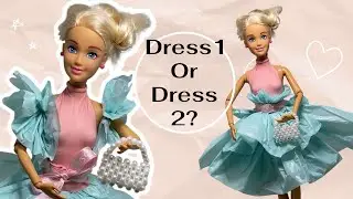 Barbie Dress Making 〜 DIY Doll Makeover 〜 Balloon Dress #clothdoll #barbiekıyafet #diy #barbie