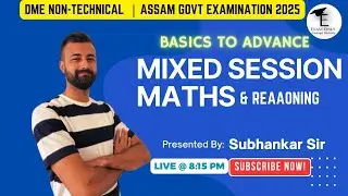 DME non-technical Maths| DME Assam | PYQ Session | Maths and Reasoning | By Subhankar Sir