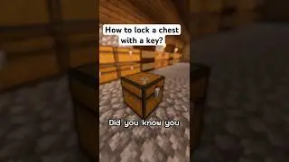 How to lock chest with a key in Minecraft