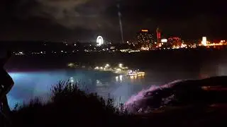 Niagara Falls at night 4 July 2018