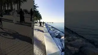 Amezing Walking place sea side🏖️🥰📍Salmiya Kuwait🇰🇼 #kuwaitcity #short #seaside #viralshorts